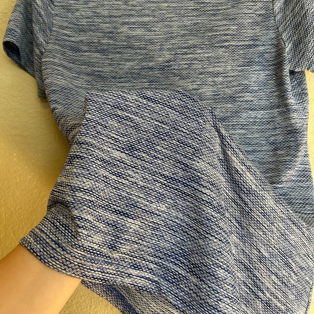 Blue Heather Patterned Workout Tee Size M Reebok - Picture 6 of 7